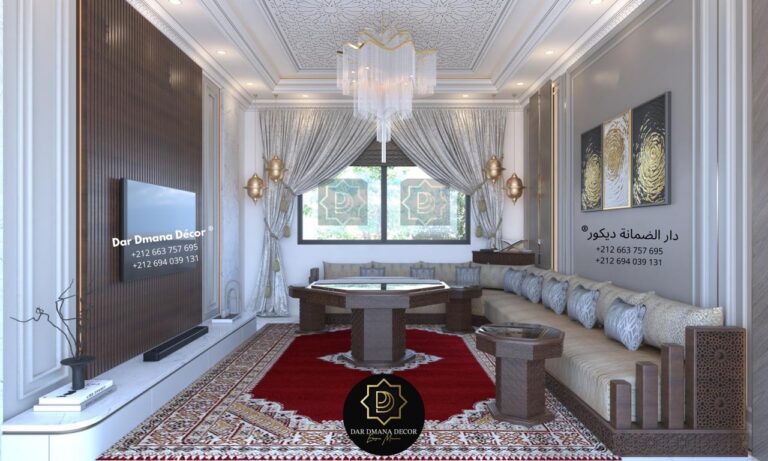 Salon marocain Islamia sur mesure en bois massif — Salon Économique
