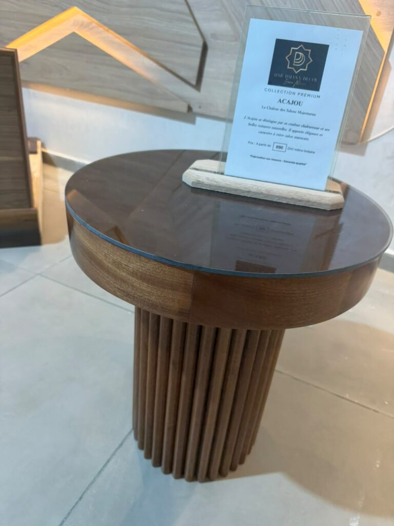Salon marocain Acajou sur mesure en bois massif — Salon Premium