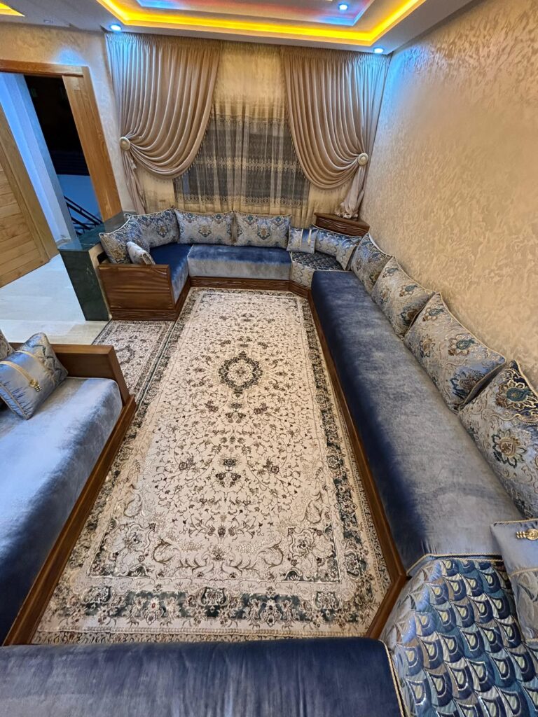 Salon marocain Amouage sur mesure en bois massif — Salon Premium