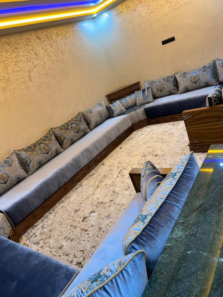 Salon marocain Amouage sur mesure en bois massif — Salon Premium