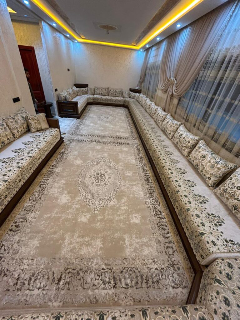 Salon marocain Islamia sur mesure en bois massif — Salon Premium