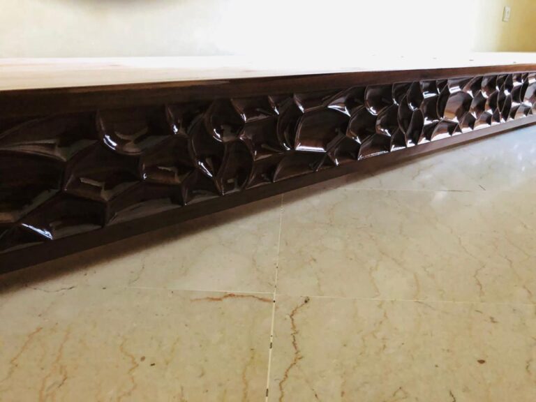 Salon marocain Noyer sur mesure en bois massif — Salon Premium